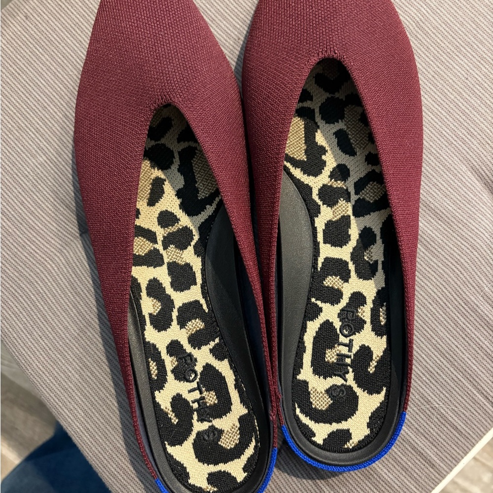 Rothy’s The Flat Mule – Burgundy / Merlot Knit – Size 12